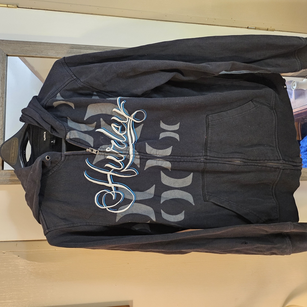 Hurley Black and Blue Lightweight Jacket
